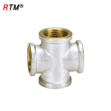 B17 6 8 copper nickel 4 way pipe fitting female equale cross fitting